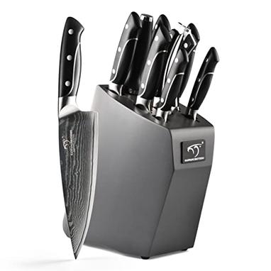 Basics Color-Coded Kitchen 12-Piece Knife Set, 6 Knives with 6 Blade  Guards, Multicolor, 13.88 x 4.13 x 1.38 inch