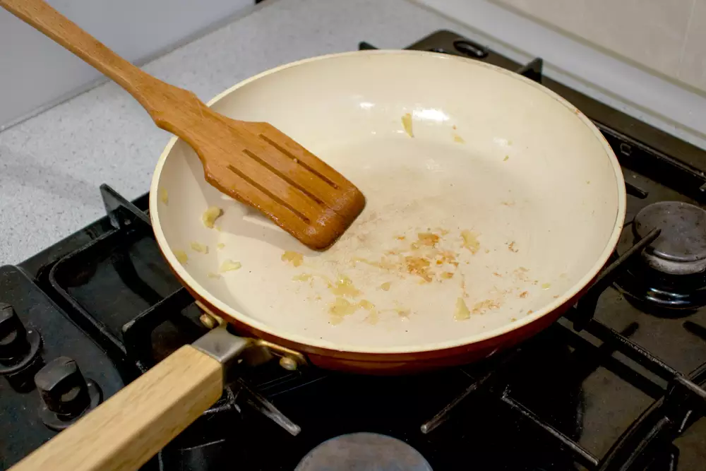 Dirty pan on the stove