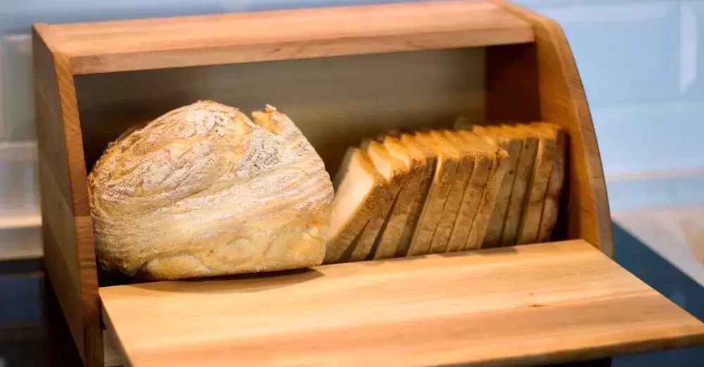 Wooden bread box