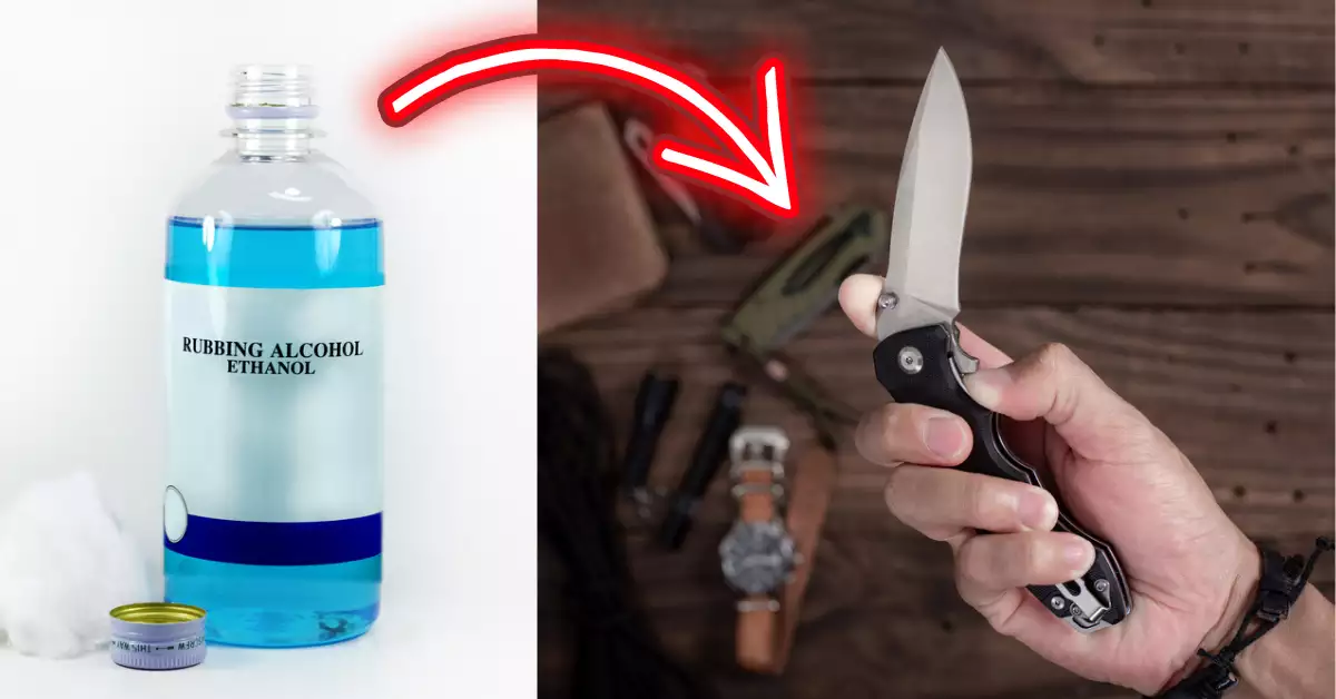 can you clean a knife with rubbing alcohol