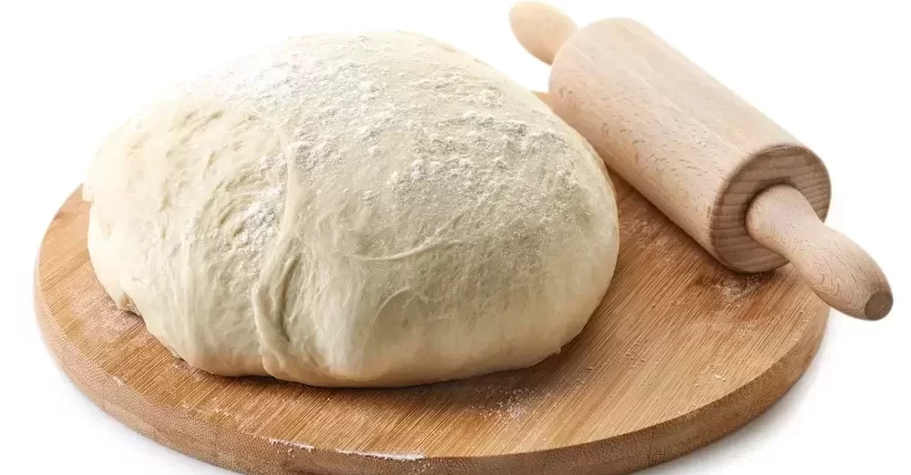 fresh raw dough for bread