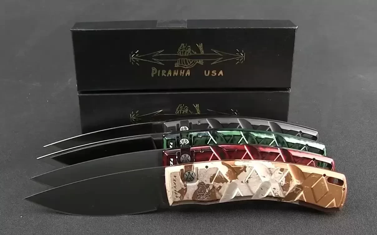 Piranha Knives on a table